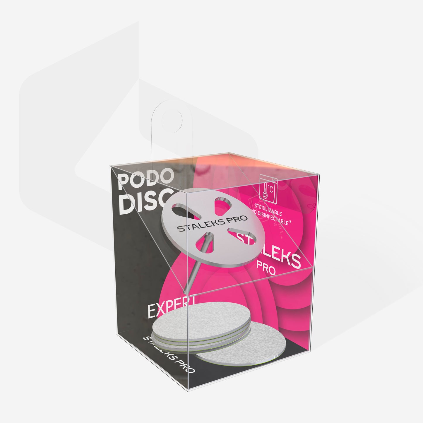 Staleks Disco de pedicura_EXPERT L diámetro 25 mm y juego de desechables adhesivos grano 180 5 uds