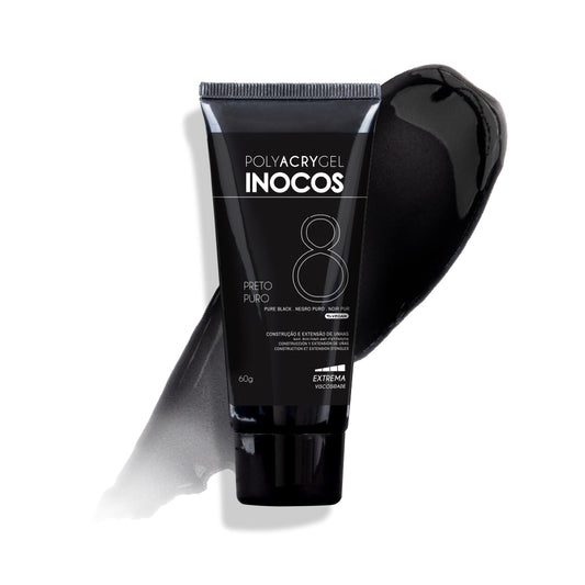Inocos Polyacrygel Bisnaga 8 Preto Puro, 60g