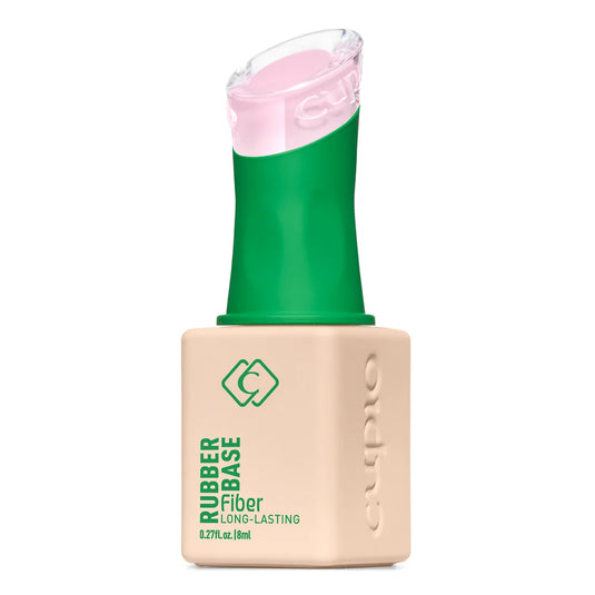 Frasco de Base Rubber Cupio Fiber Baby Balance de 8 ml con tapón verde
