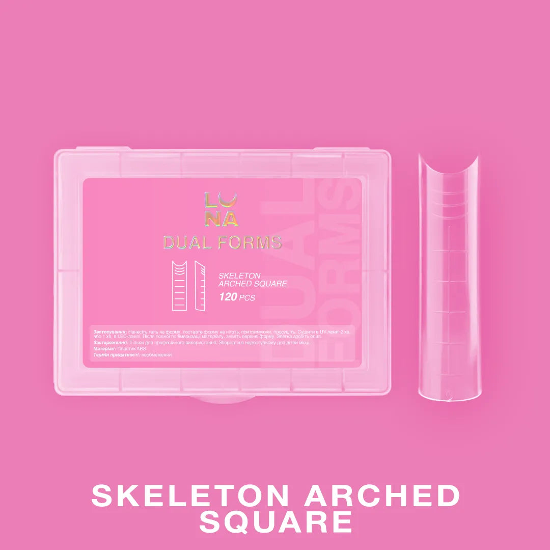 Moldes de Uñas LUNAmoon Skeleton Arched Square
