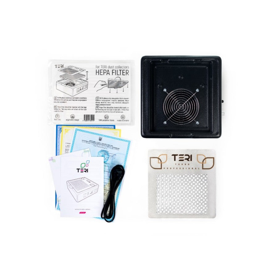 Aspirador de Manicura TERI Turbo M Black Silver - TERI - imagen del producto