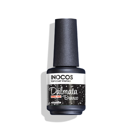 Inocos Esmalte Gel Top Coat Dálmata Blanco Brillo, 15ml