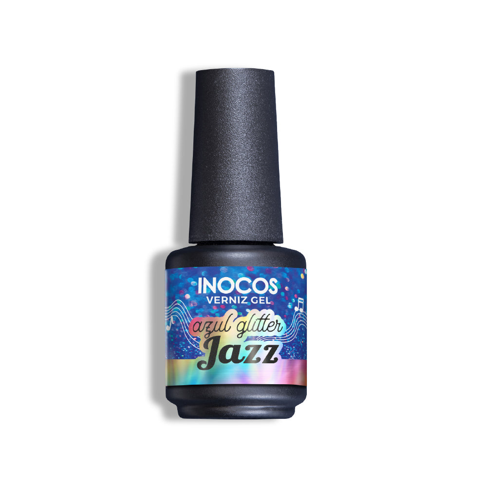 Inocos Esmalte Gel Festival Verão Azul Glitter Jazz, 15ml