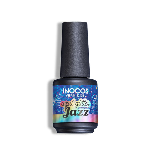 Inocos Esmalte Gel Festival Verão Azul Glitter Jazz, 15ml