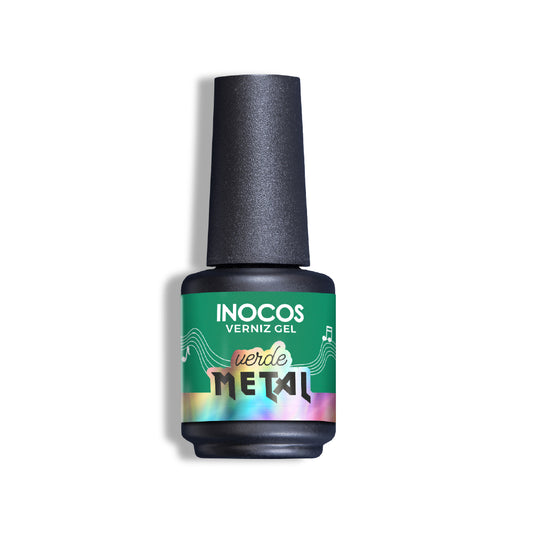 Inocos Esmalte Gel Festival Verão Verde Metal, 15ml