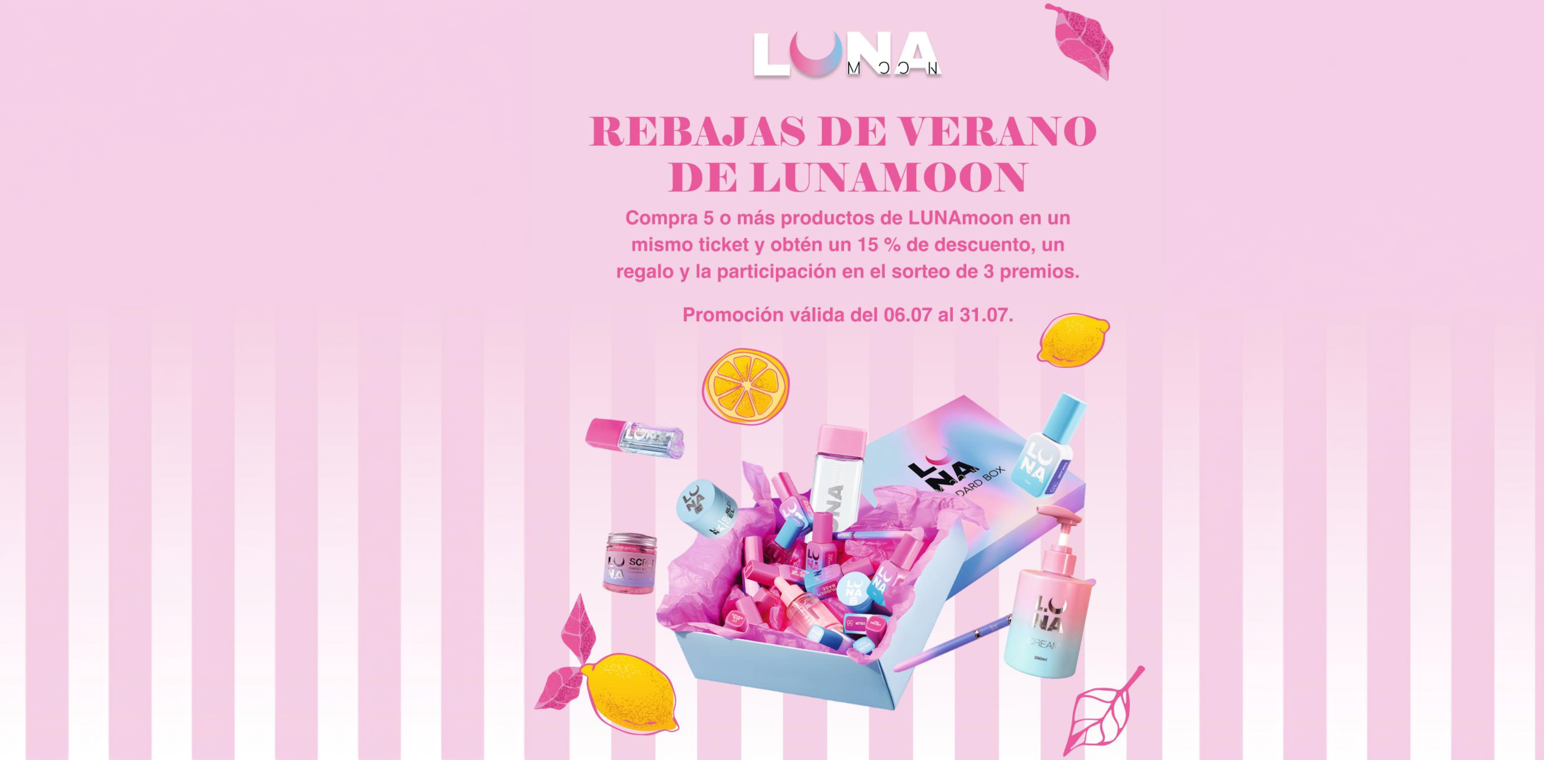 Rebajas de verano de Luna Moon con descuento, regalo y sorteo